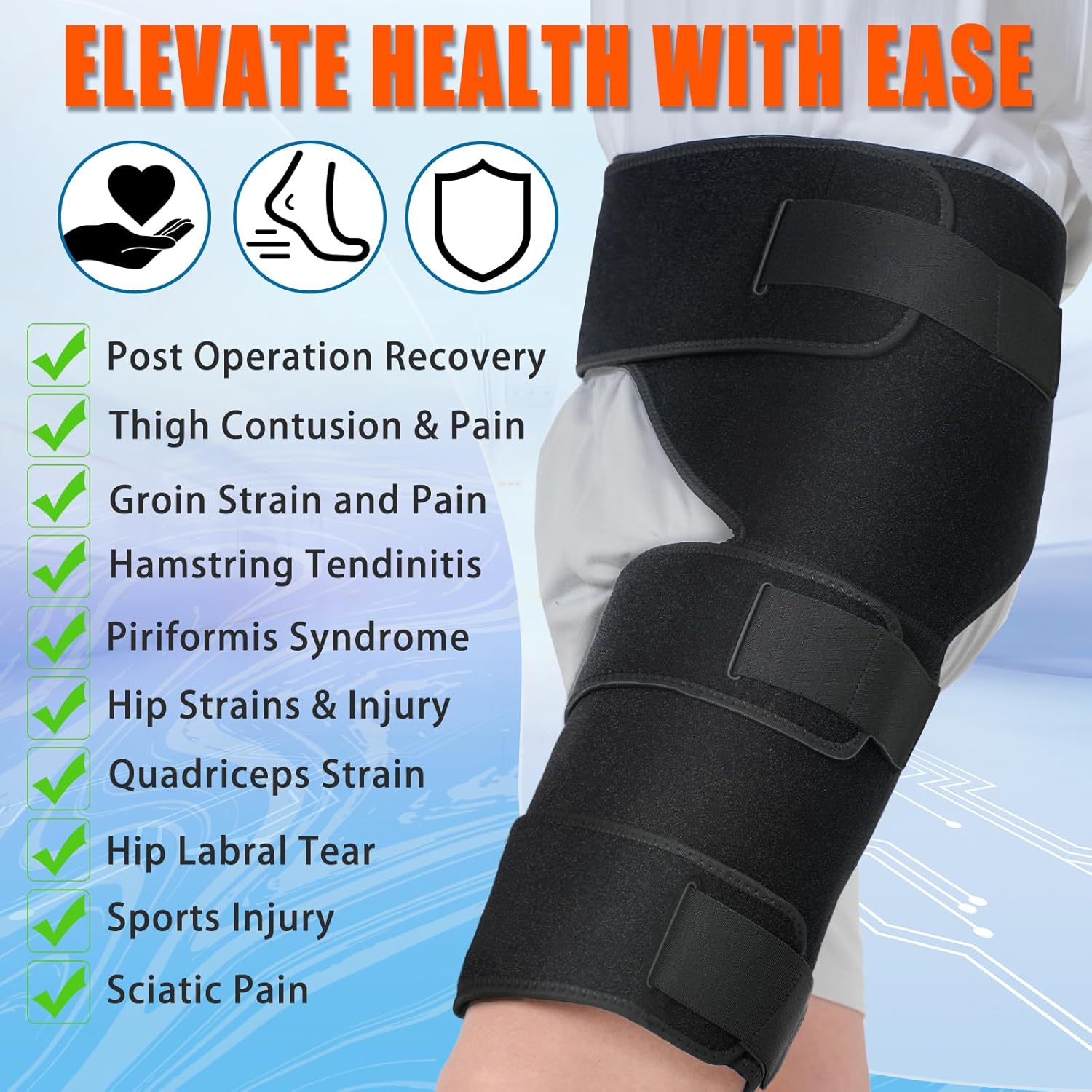 Posturixio™ | Hamstring Injury Brace Pain Relief Hip Support Brace Posturixio™ Hip Brace Zaavio®