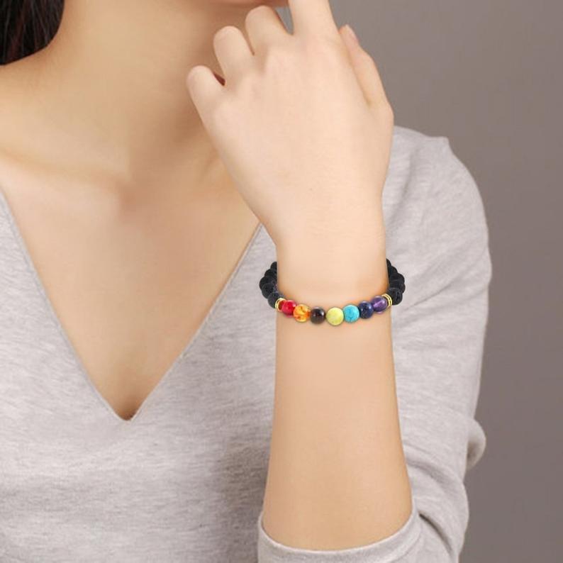 ZenergyBand™ | 7 Chakra Bracelet Stone Tiger Eye Healing Silver Stone Bracelet ZenergyBand™ 7 Chakra Energy Bracelet Zaavio®