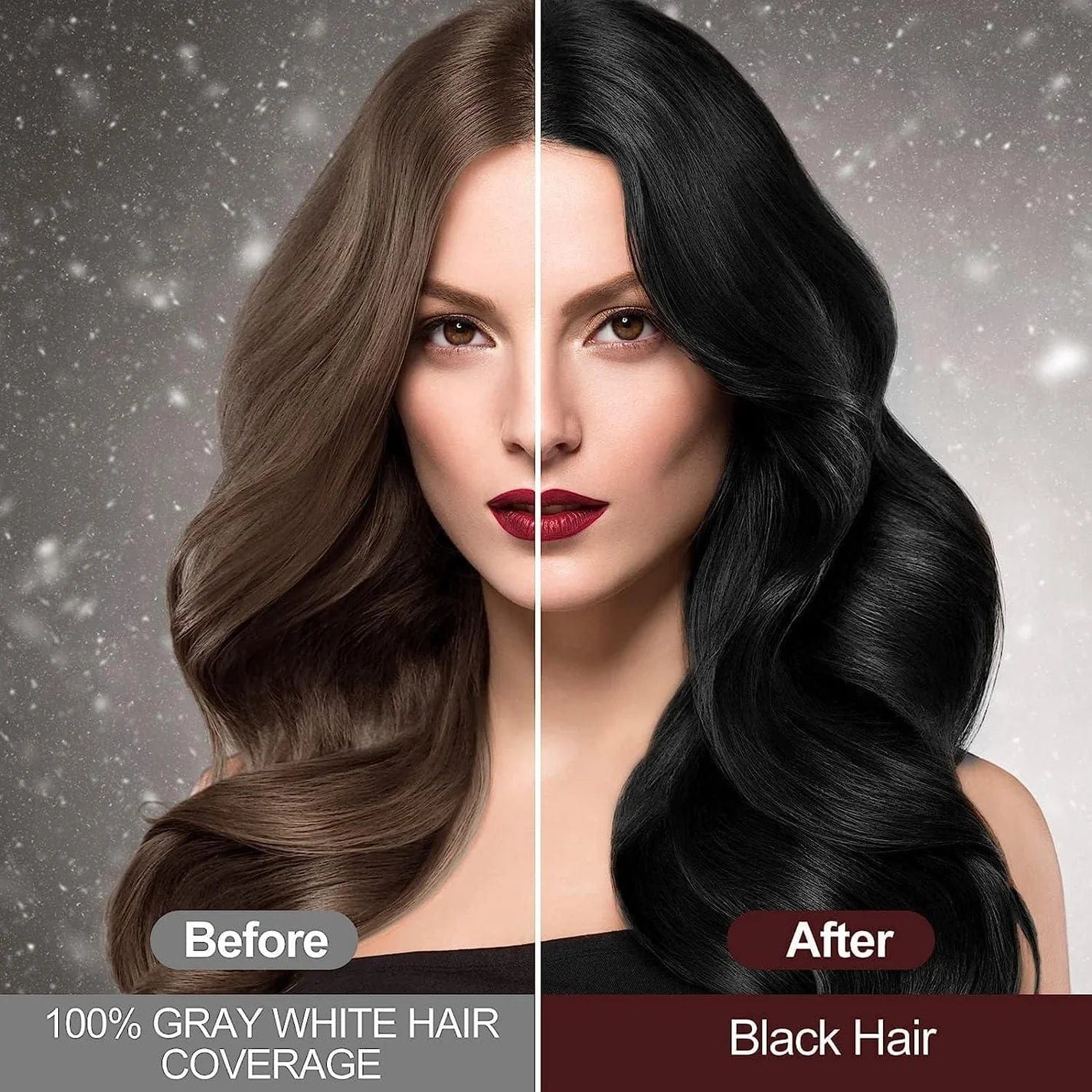 3-in-1 Black Hair Dye Shampoo (Ayurvedic No Side Effect) - 100% Grey Coverage Zaavio®