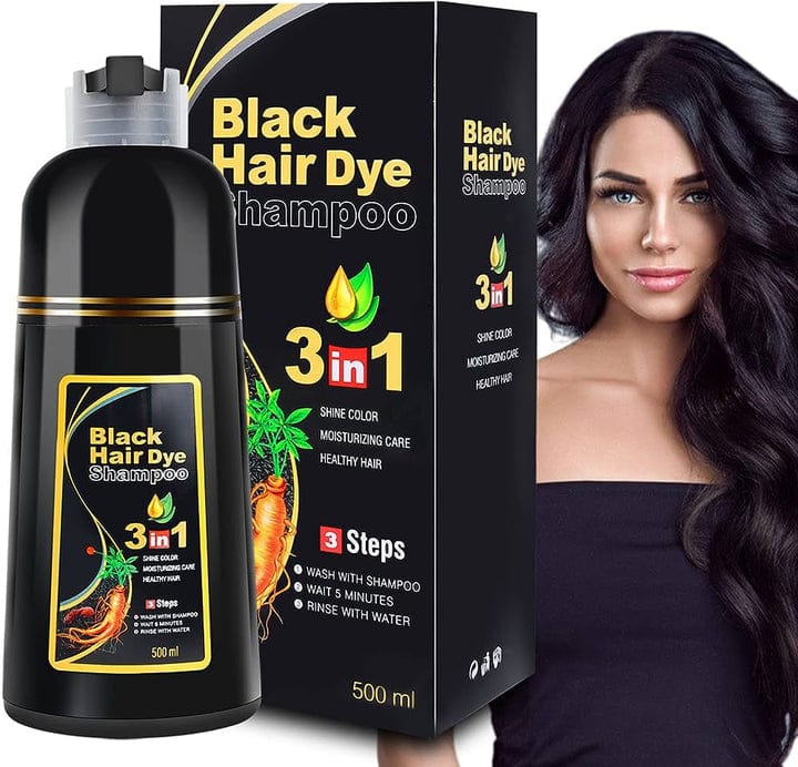 3-in-1 Black Hair Dye Shampoo (Ayurvedic No Side Effect) - 100% Grey Coverage Zaavio®