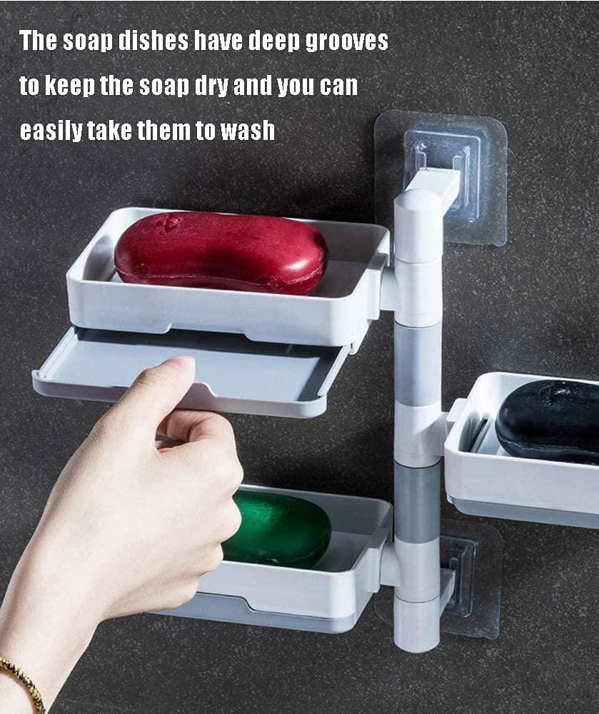 3 Layer Soap Dish Holder For Bathroom Shower And Kitchen Zaavio®