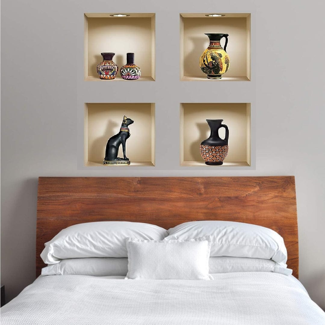 3D Vase Wall Sticker (Set of 4) Zaavio®