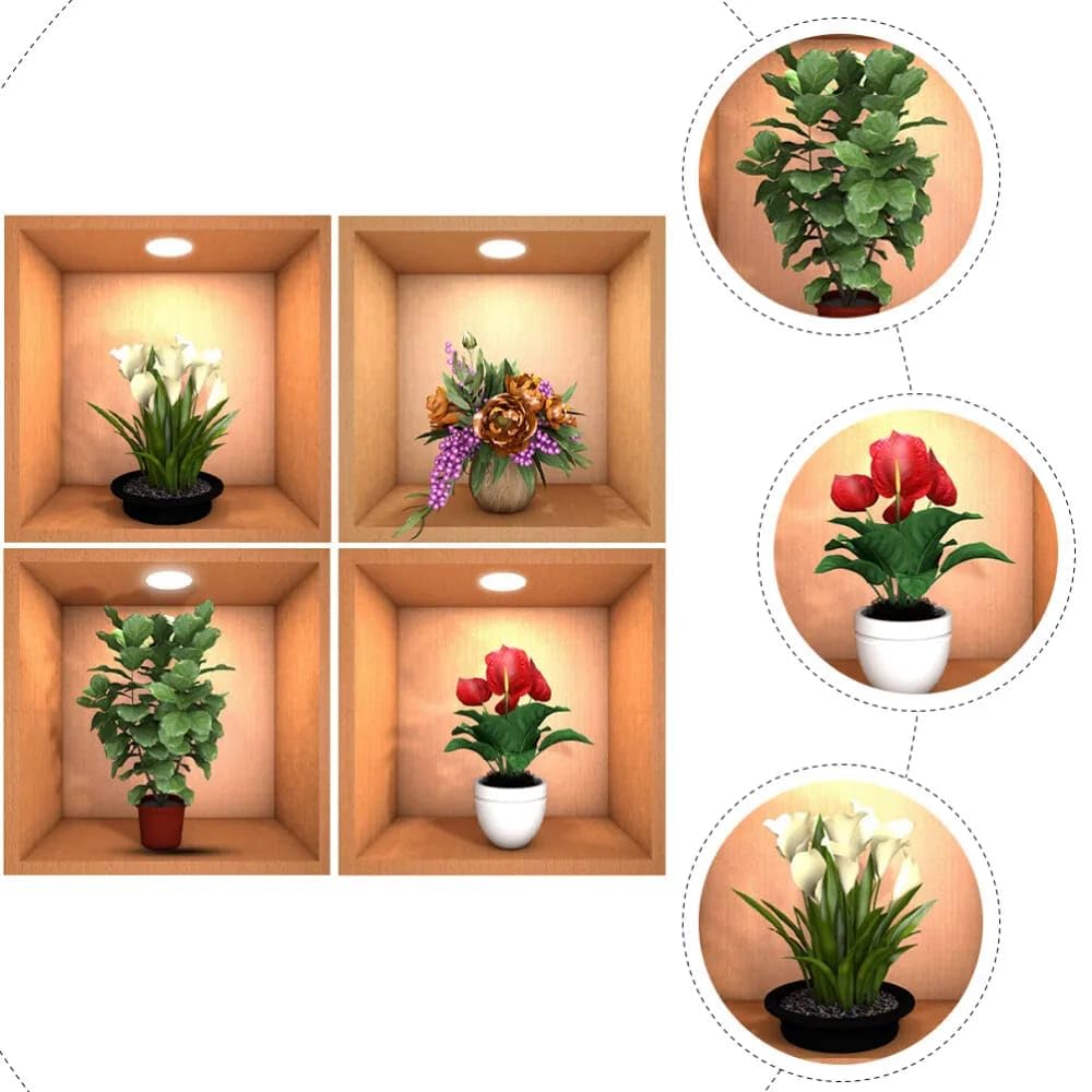 3D Vase Wall Sticker (Set of 4) Zaavio®