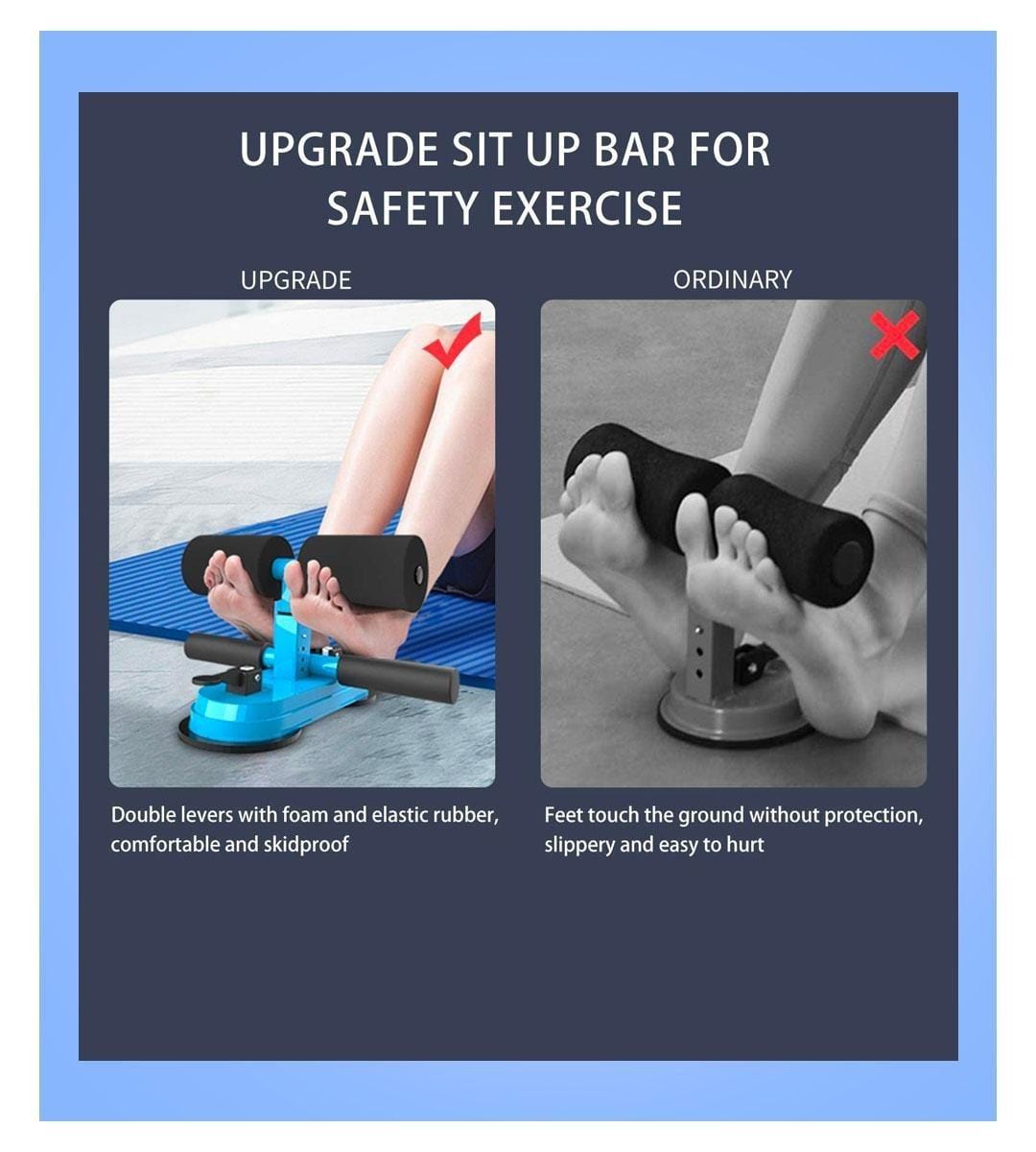 Ab Exercise Workout Push Up Sit Ups Abdominal Exercises Muscle Toning - CoreStay™️ Sit-up Bar Assistant CoreStay™️ Sit-up Bar Assistant Zaavio®