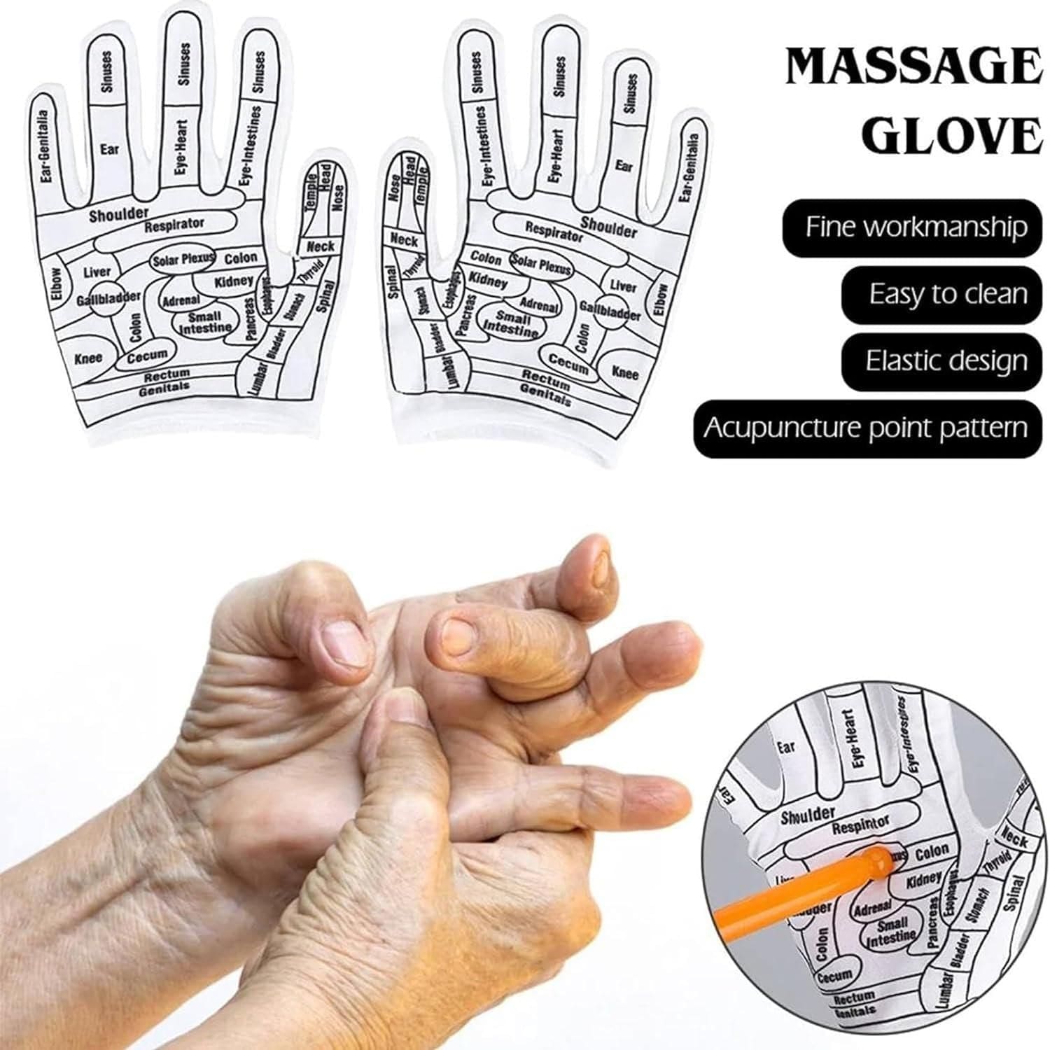 Acupressure Reflexology Hand Gloves Zaavio®