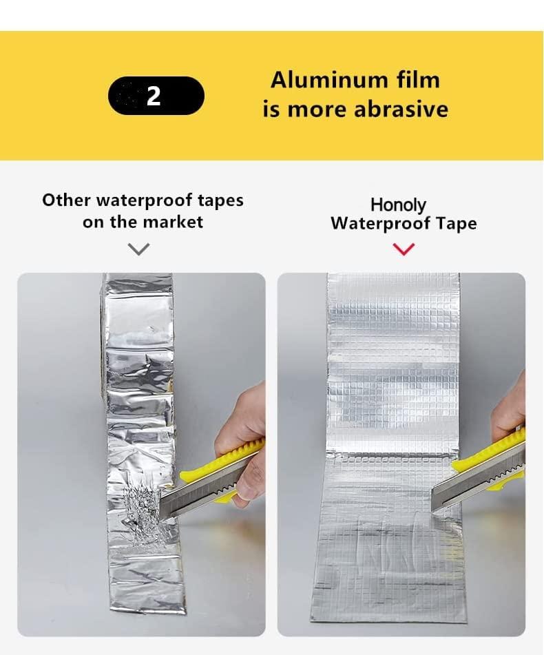 Adhesive Waterproof Leakage Tape Aluminium Foil Pipe Repair Tape - Tapexel™️ Tapexel™️ Waterseal Aluminium Rubber Tape Zaavio®