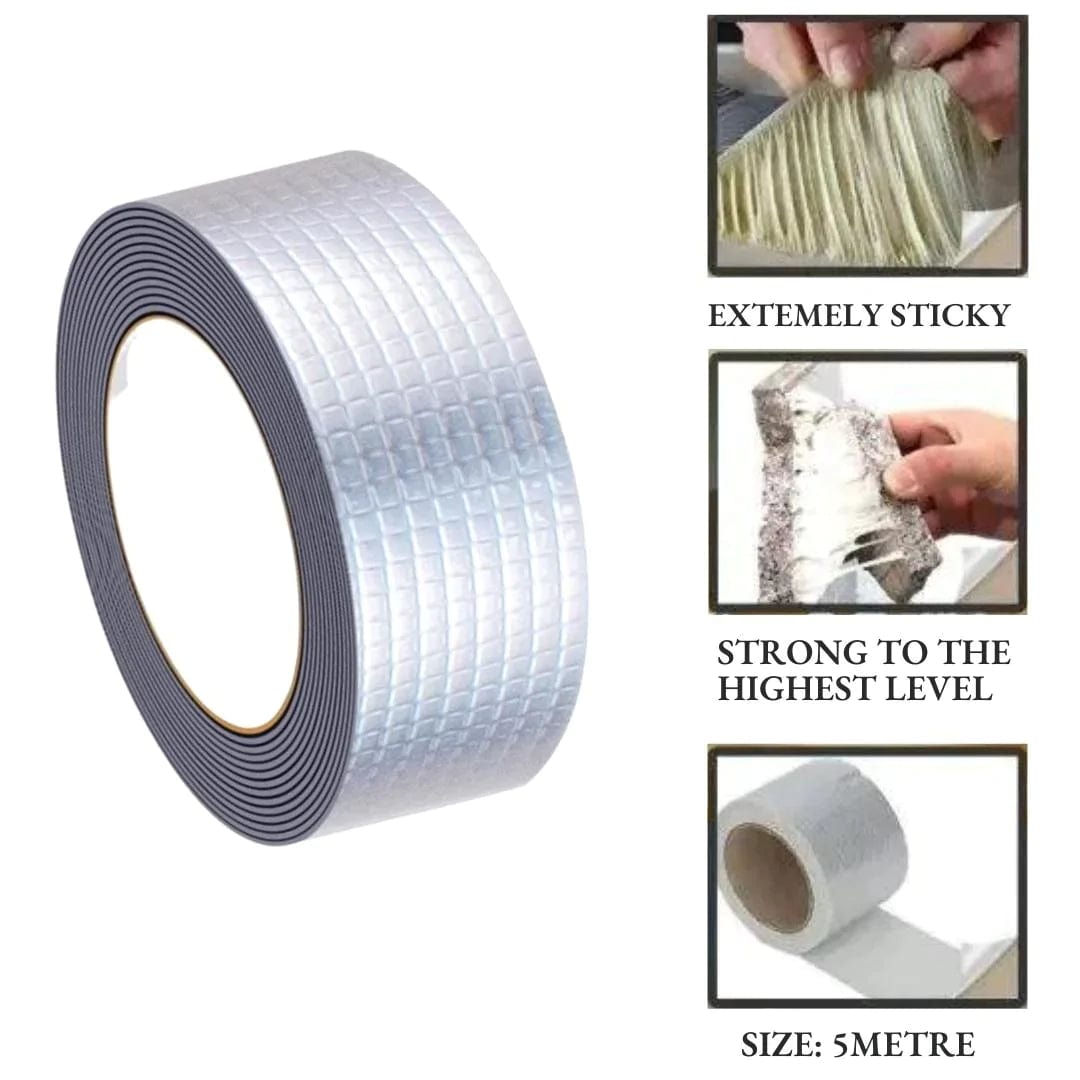 Adhesive Waterproof Leakage Tape Aluminium Foil Pipe Repair Tape - Tapexel™️ Tapexel™️ Waterseal Aluminium Rubber Tape Zaavio®