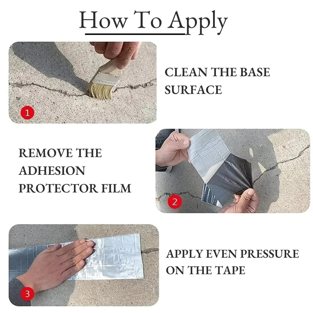 Adhesive Waterproof Leakage Tape Aluminium Foil Pipe Repair Tape - Tapexel™️ Tapexel™️ Waterseal Aluminium Rubber Tape Zaavio®