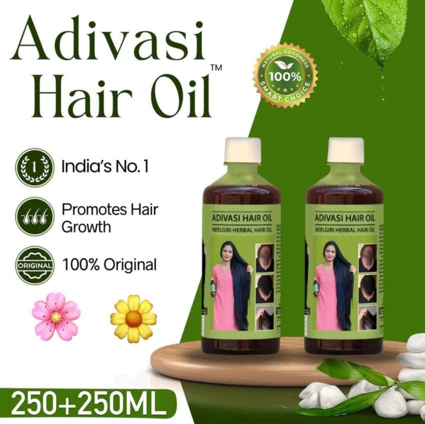 Adivasi Neelgiri Herbal Hair Oil (Pack of 2) For Hair Growth Natural Hair Oil Herbal Oil Adivasi Neelgiri Herbal Hair Oil (Pack of 2) Zaavio®