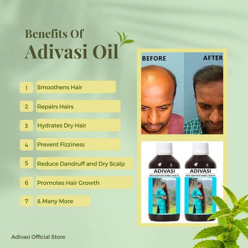 Adivasi Neelgiri Herbal Hair Oil (Pack of 2) For Hair Growth Natural Hair Oil Herbal Oil Adivasi Neelgiri Herbal Hair Oil (Pack of 2) Zaavio®