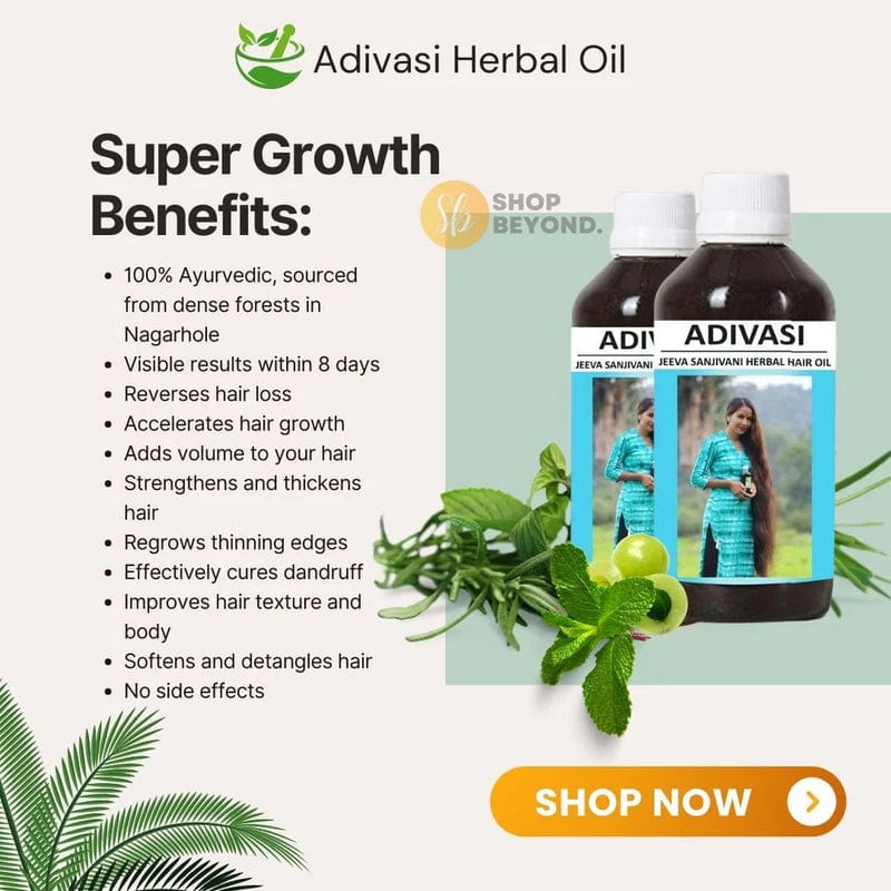 Adivasi Neelgiri Herbal Hair Oil (Pack of 2) For Hair Growth Natural Hair Oil Herbal Oil Adivasi Neelgiri Herbal Hair Oil (Pack of 2) Zaavio®