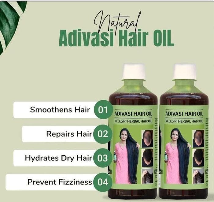 Adivasi Neelgiri Herbal Hair Oil (Pack of 2) Zaavio®