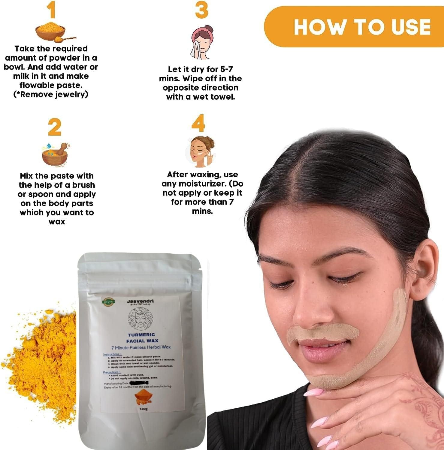 BIG Turmeric Facial Wax Powder Zaavio®