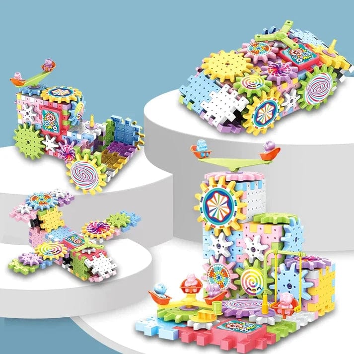 Blockzy™️ | Building Blocks Children Robotix Toys For Kids Spinning Toy Block 101 pieces Blockzy™️ DIY Electric Gear Building Block (101 Pieces) Zaavio®