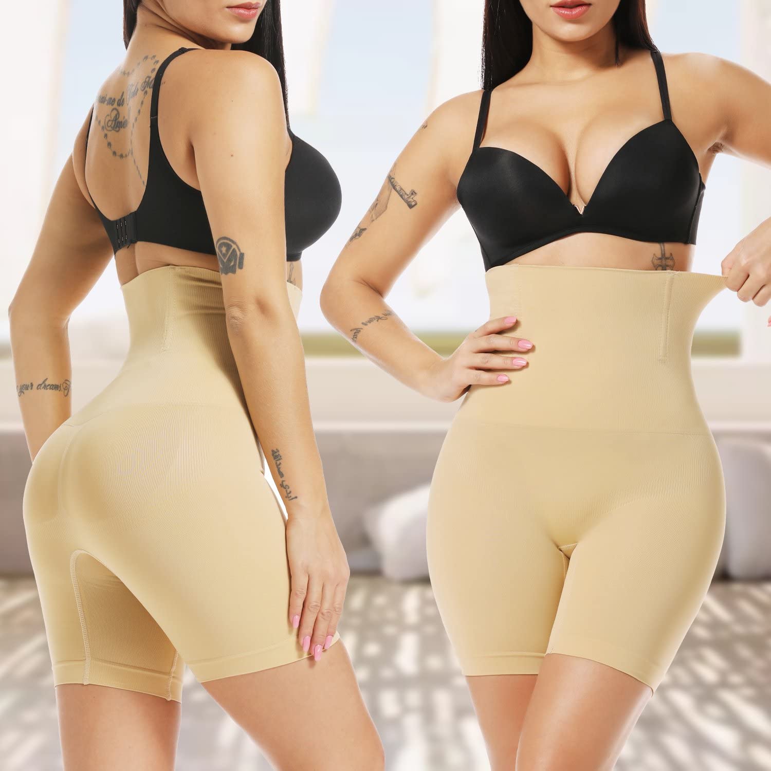 Body Shaper For Women Tummy Shaper Body Slimmer Cross Compression - Leanlux™️ Leanlux™️ (Pack of 2) Zaavio®