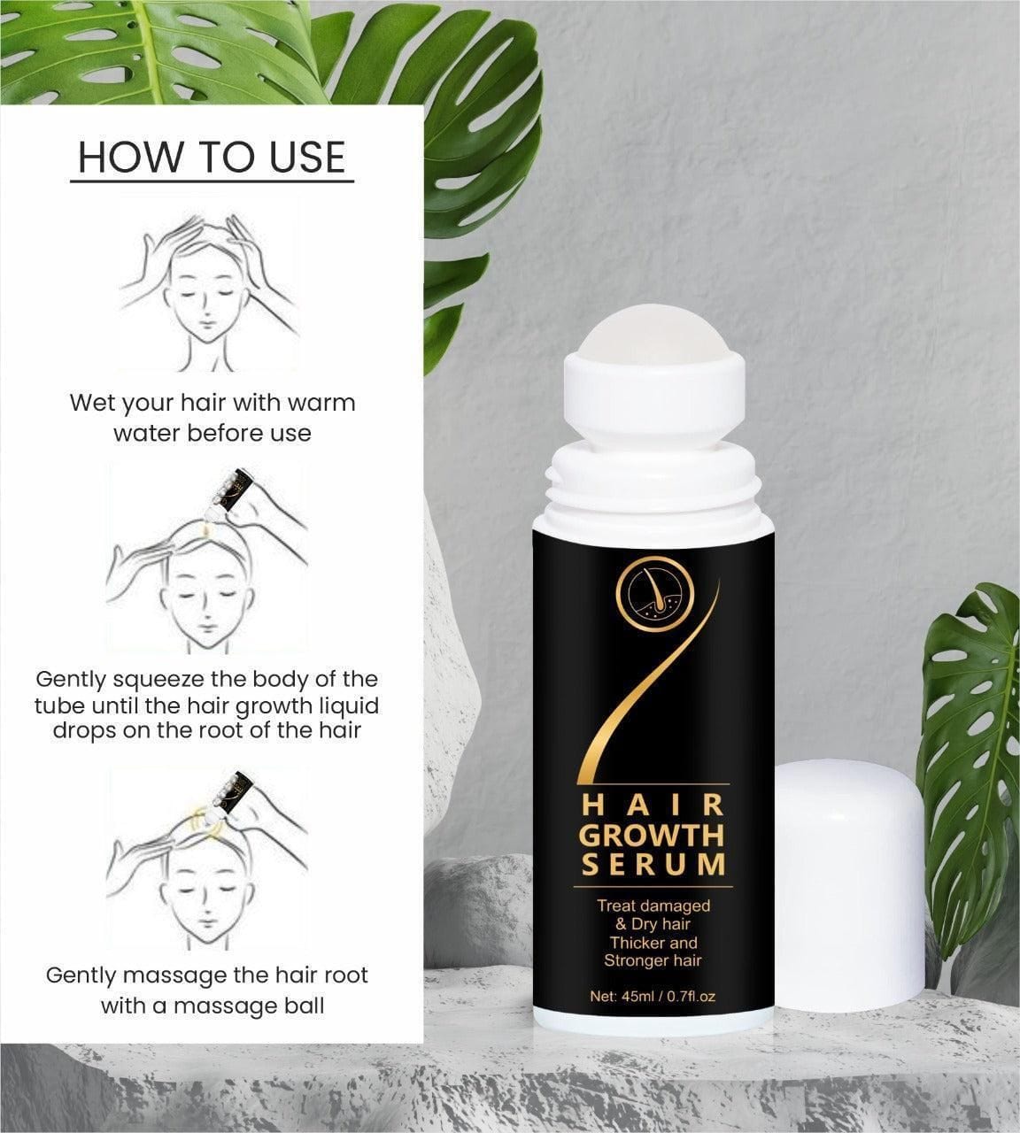 BUY 1 GET 1 FREE Organic Hair Serum Roller (Pack of 2) Zaavio®