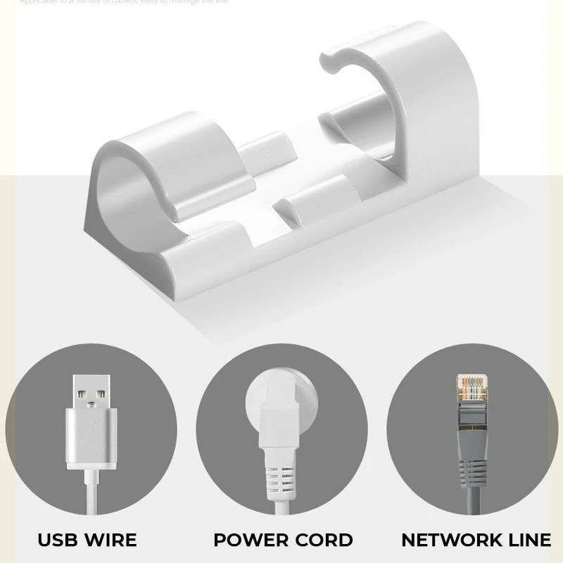 Cable Clamp Wire Clips Wiring Clamp Management Oraganizer  - CordEaze™️ Pack of 20 CordEaze™️ (Pack of 20 Pcs.) Zaavio®