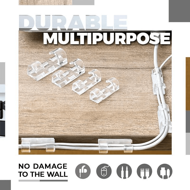 Cable Clamp Wire Clips Wiring Clamp Management Oraganizer  - CordEaze™️ Pack of 20 CordEaze™️ (Pack of 20 Pcs.) Zaavio®