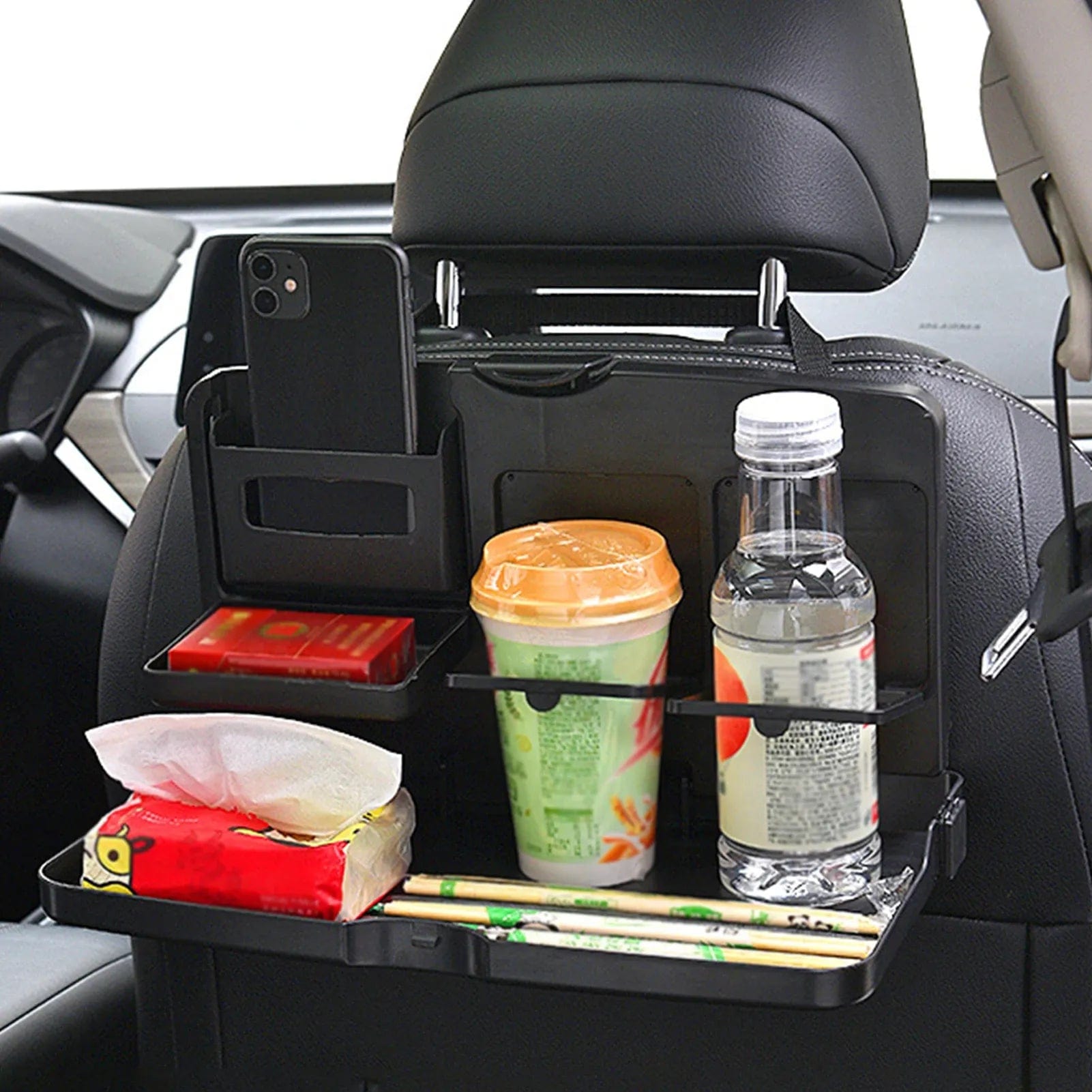 Car Back Seat Organizer Rear Seat Tray Bottle Holder - BackSeat Board™️ Large BackSeat Board™️ Zaavio®