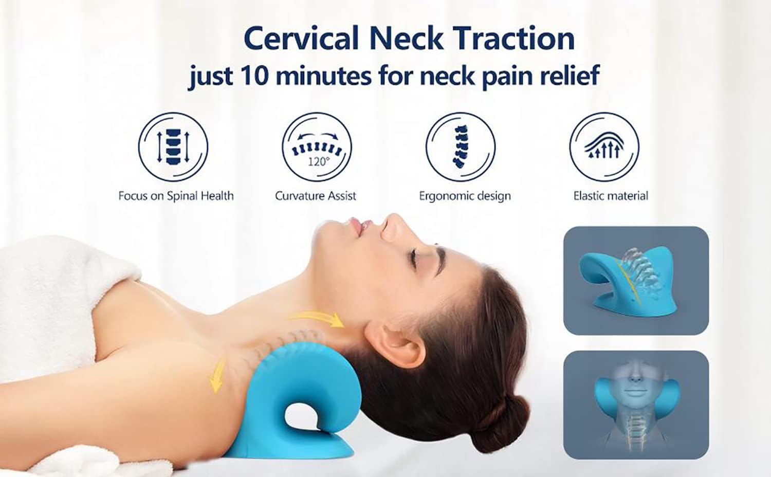 Cervical Pain Neck Pillows Cervical Pillow For Neck Pain Nekrest™️ Large Nekrest™️ Neck Stretcher Zaavio®