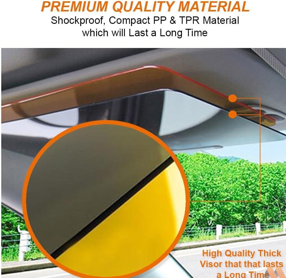 Claritix™ | Car Sun Visor Windshield Mirror Protector Anti Glare  Claritix™ 2-in-1 Day & Night Eye Protection Visor Zaavio®