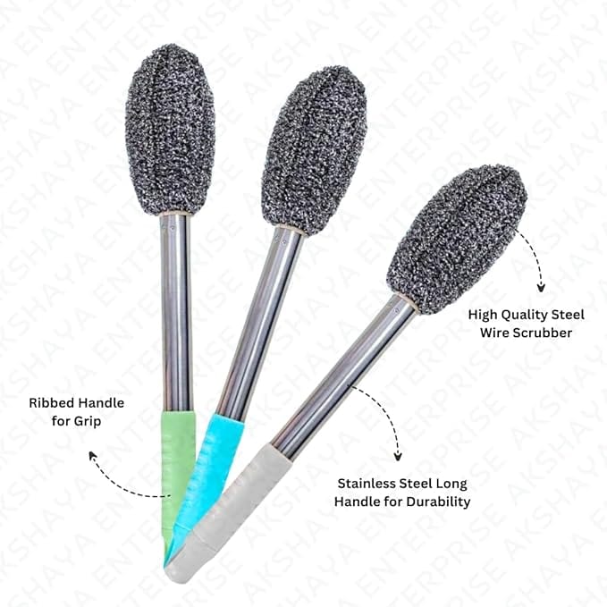 Cleaner Scrubber Brush (Pack of 2) | Toilet Cleaner Bottle Brush Bathroom Crubber Brush Cleaner Scrubber Brush (Pack of 2) Zaavio®