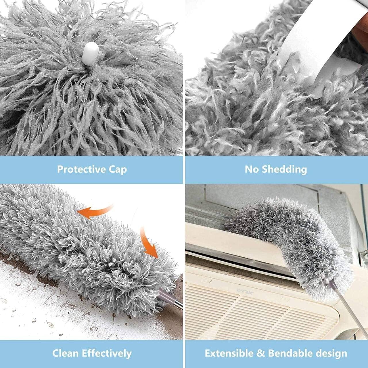 Cleaning Microfiber Fan Duster Fan Cleaner Duster Roof Cleaning - Bendable & Extendable Fan Ceiling Duster Sweepexo™️ Zaavio®