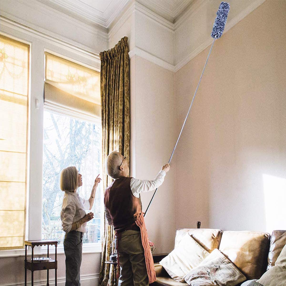 Cleaning Microfiber Fan Duster Fan Cleaner Duster Roof Cleaning - Bendable & Extendable Fan Ceiling Duster Sweepexo™️ Zaavio®