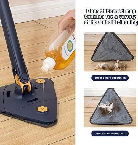 Cleaning Mop Floor Cleaner Rotating Microfiber Pocha - Moptrio™️ Moptrio™️ Multifunctional Triangular Mop Zaavio®