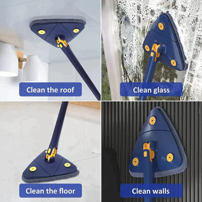 Cleaning Mop Floor Cleaner Rotating Microfiber Pocha - Moptrio™️ Moptrio™️ Multifunctional Triangular Mop Zaavio®