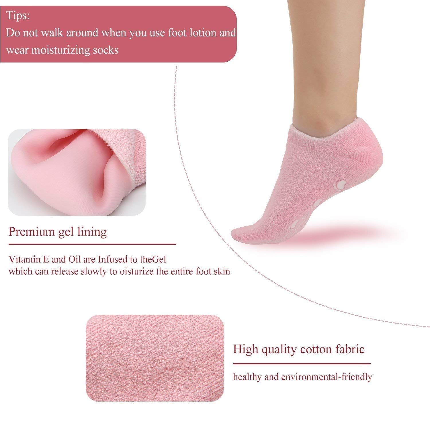 Crack Heal Silicon Spa Gel Socks Crack Heal Silicon Spa Gel Socks Zaavio®