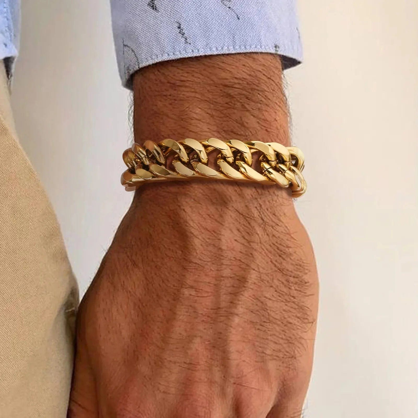 Cubiox™️ | Gold Bracelet Design On Men Cuban Bracelet Bangle For Men Cubiox™️ Gold Cuban Bracelet for Men Zaavio®