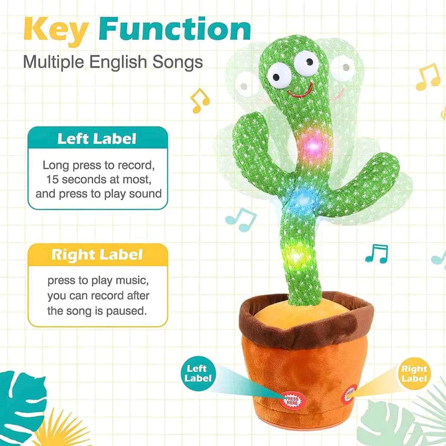 Dancing Talking Cactus Toy Mimicking Singing Push Toy - Mimictus™️ Mimictus™️ Zaavio®