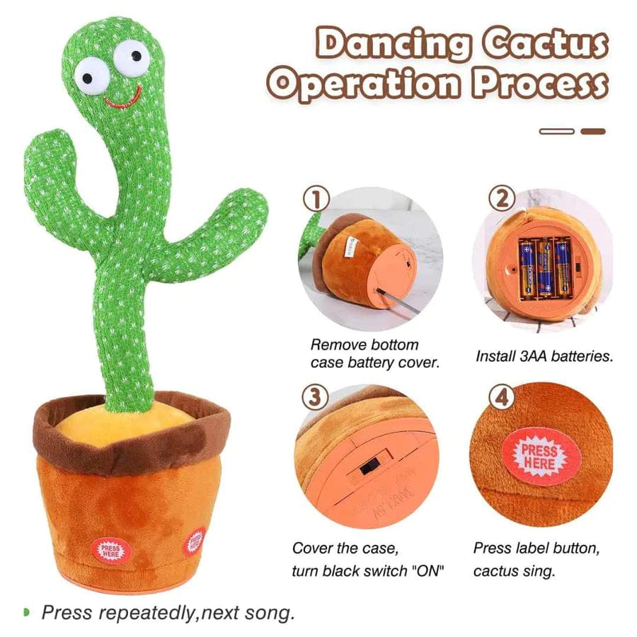 Dancing Talking Cactus Toy Mimicking Singing Push Toy - Mimictus™️ Mimictus™️ Zaavio®