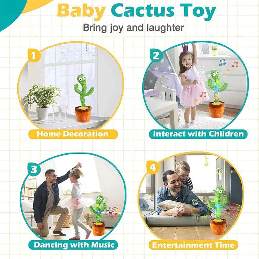 Dancing Talking Cactus Toy Mimicking Singing Push Toy - Mimictus™️ Mimictus™️ Zaavio®