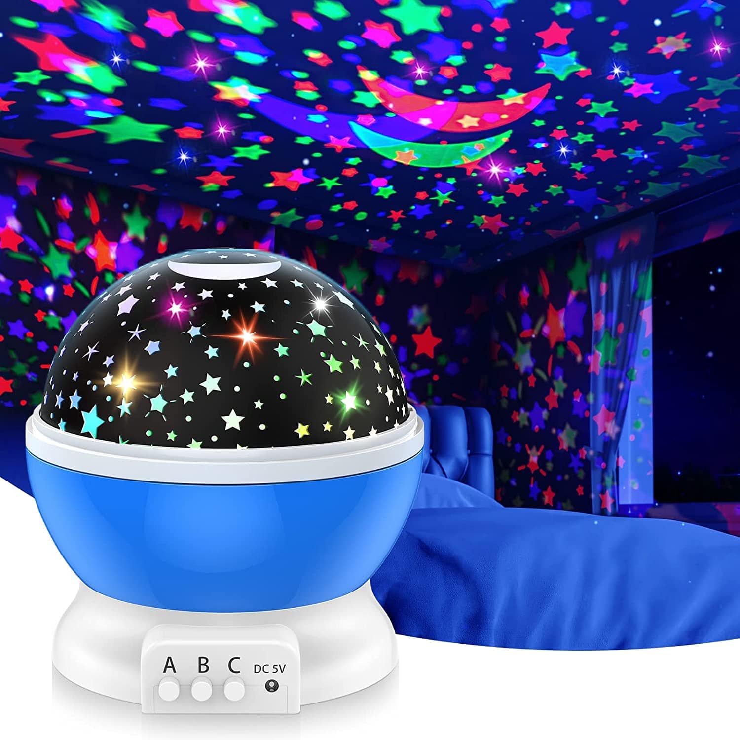 Decorative Star Lights Rotating Night Lamp Projector - Galaxzo™ Galaxzo™ Night Light Projector Zaavio®