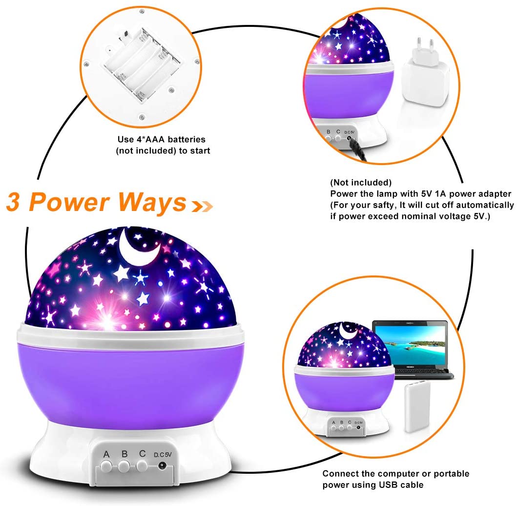 Decorative Star Lights Rotating Night Lamp Projector - Galaxzo™ Galaxzo™ Zaavio®