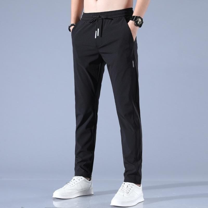 Elastic Men's Track Pants - Track Pants Tracksuits Of Men Lycra Black Pants Elastic Men's Track Pants Zaavio®