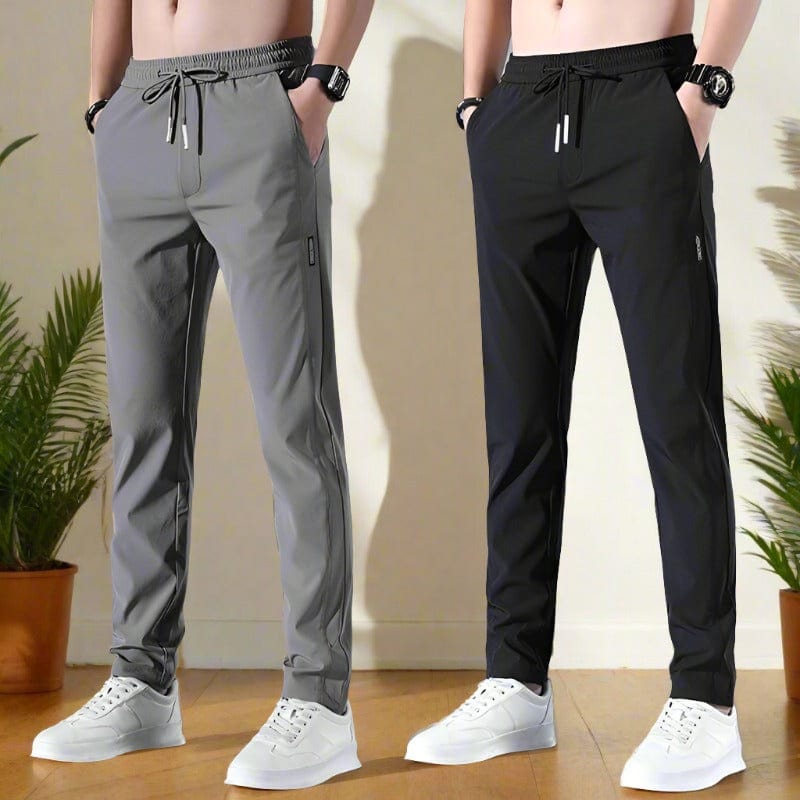 Elastic Men's Track Pants - Track Pants Tracksuits Of Men Lycra Black Pants Elastic Men's Track Pants Zaavio®