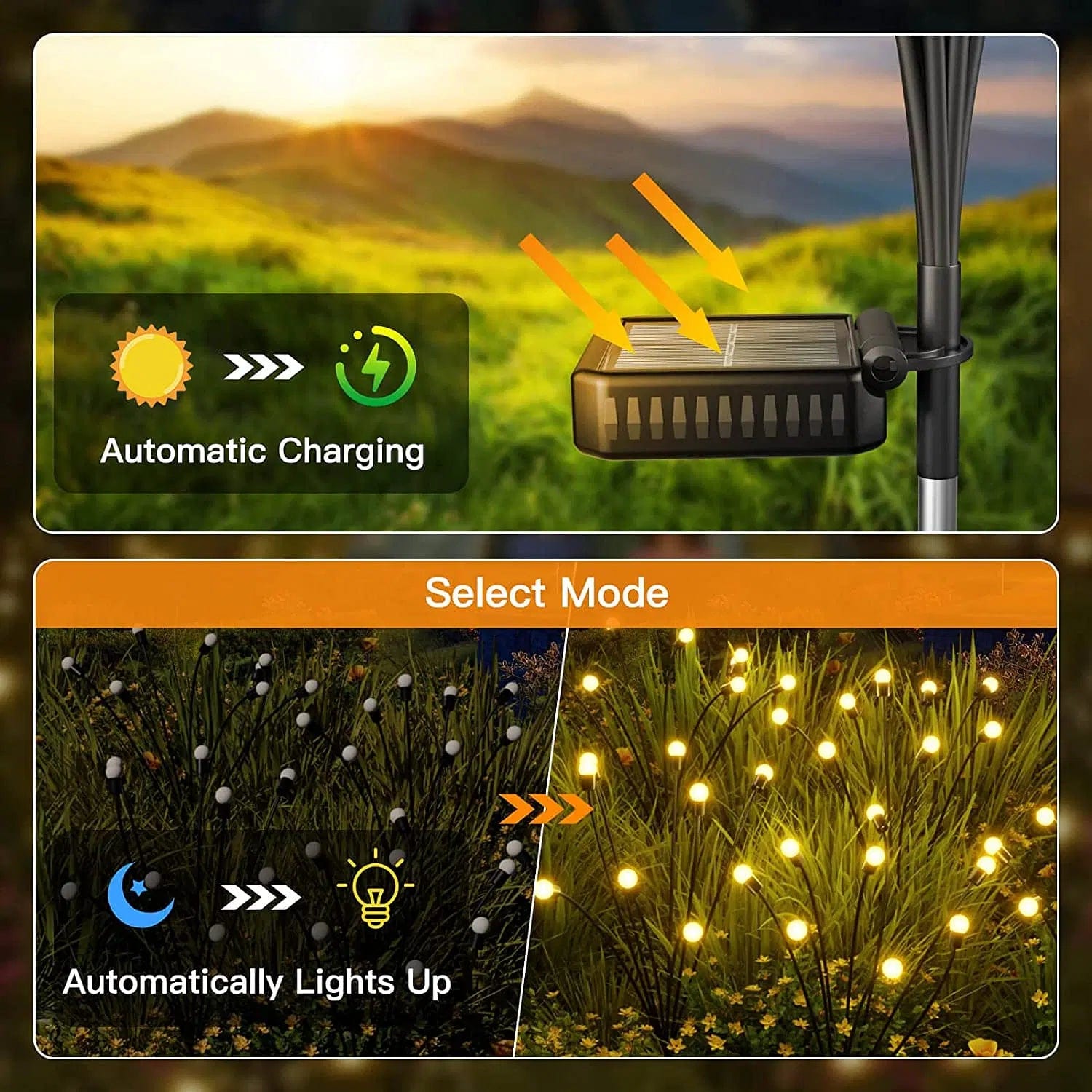 Enchanting Firefly Lights : Unique Solar Powered Garden Lights (Multi Sets) Zaavio®