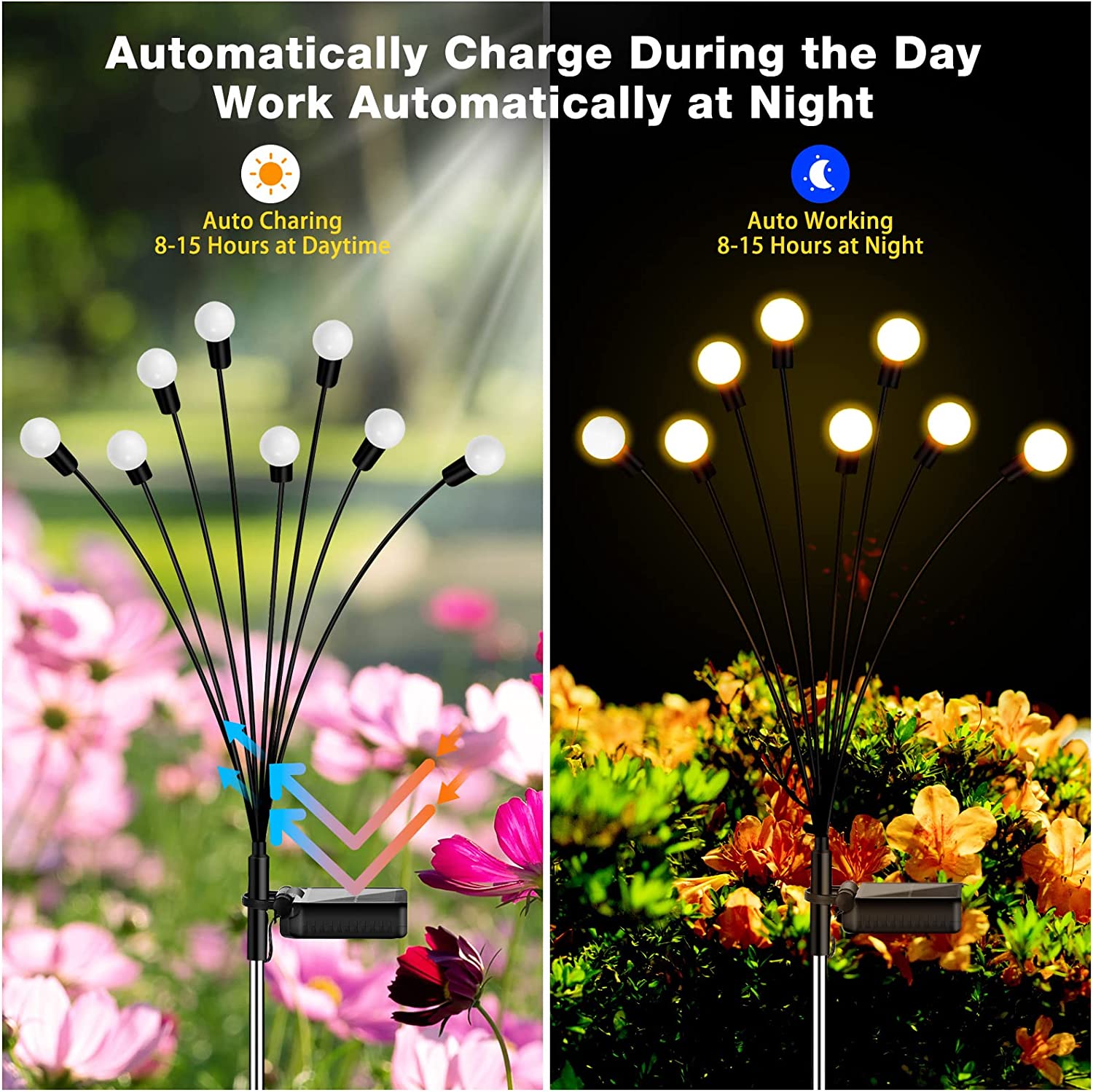 Enchanting Firefly Lights : Unique Solar Powered Garden Lights (Multi Sets) Zaavio®