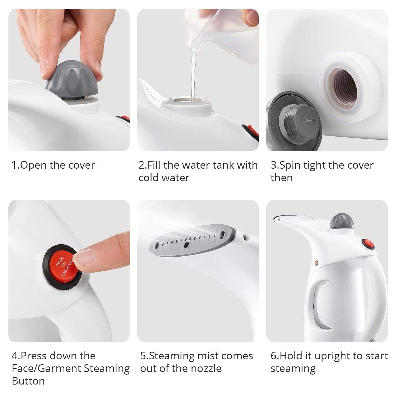 Facial Garment Steamer Best Electric Portable Steam Iron - Steamexo™ Steamexo™ Zaavio®