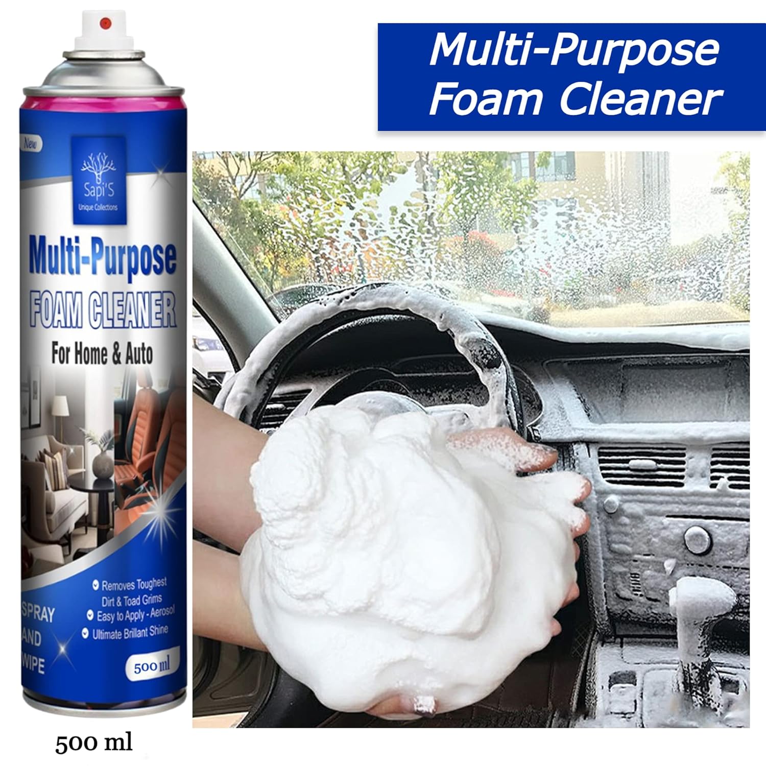  Foam Spray All Purpose Car Degreaser Bubble Cleaner Kitchen - Kleneez™ Kleneez™ Foam Cleaning Spray Zaavio®