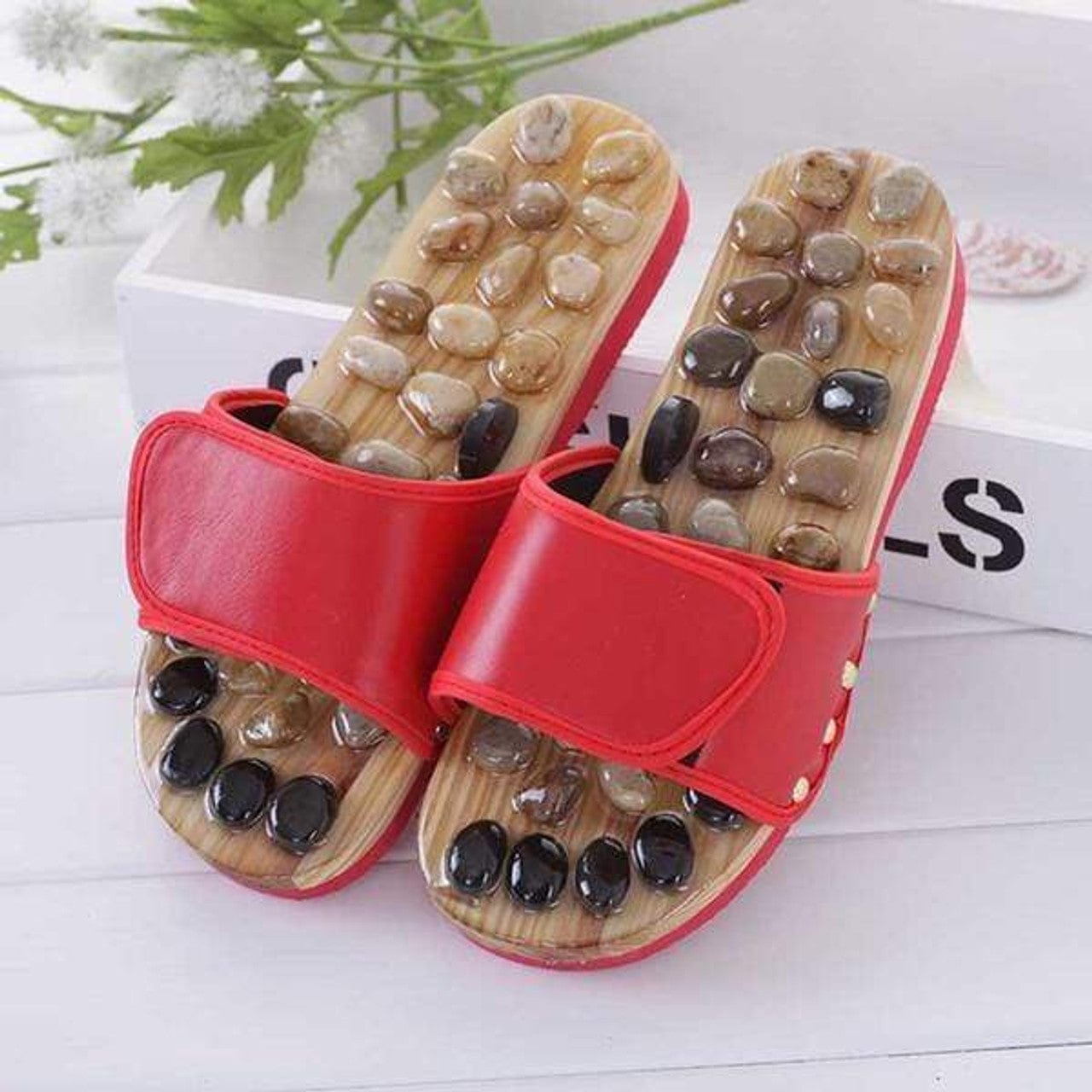 Foot Massager Acupressure Slippers Massager For Feet Stone Slippers - Pebbliz™️ Pebbliz™️ Zaavio®