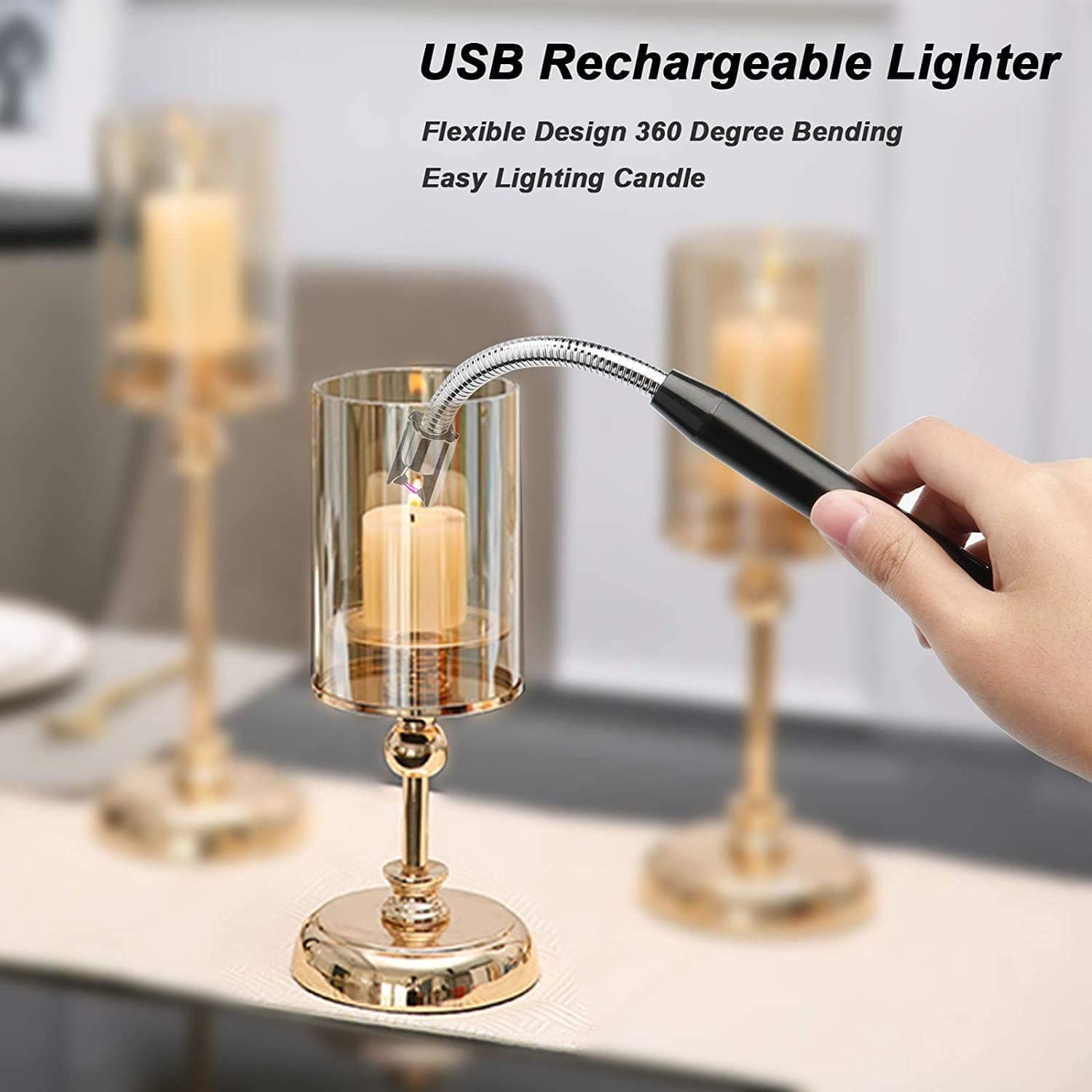 Gas Lighter Electric Usb Rechargable Lighter Kitchen Battery Charging- Rechargeable USB Electric Lighter ChargeSpark™️ Rechargeable USB Electric Gas Lighter Zaavio®