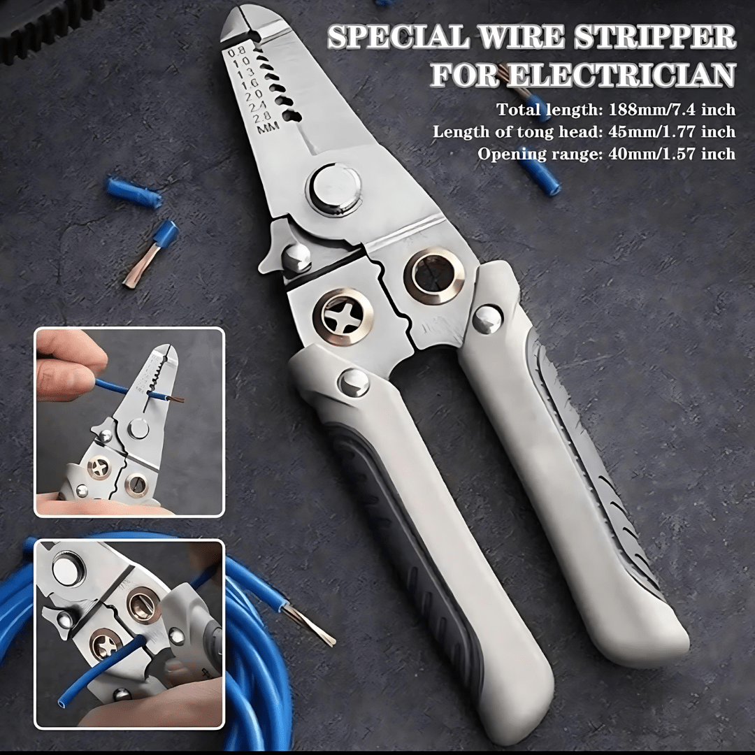 GripLoxio™️ | Wire Stripper Cutter Tool Cable Hand Cutter Electrician Tool GripLoxio™️ Multi-functional Wire Stripper & Cutter Zaavio®