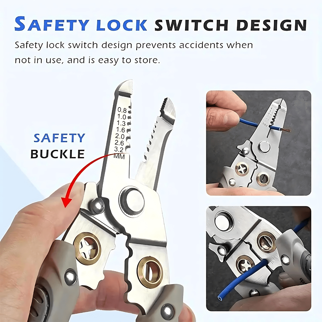 GripLoxio™️ | Wire Stripper Cutter Tool Cable Hand Cutter Electrician Tool GripLoxio™️ Multi-functional Wire Stripper & Cutter Zaavio®