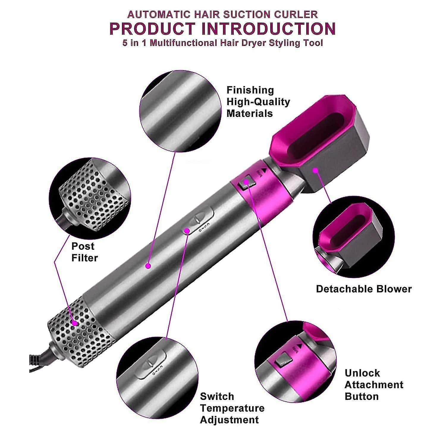 Hairmaxo™️ | Hair Styler Hairdresser Dryer For Hair Salon Comb Straightener Hairmaxo™️ 5 in 1 Multifunctional Hair Styling Tool Zaavio®