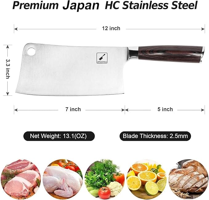 High-Carbon Stainless Steel Meat Cleaver Zaavio®