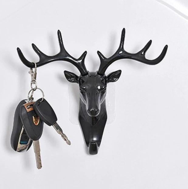 Home Decoration Wall Hanging Decorative Wall Hanger Key Holder - Self Adhesive Deer Head Hanging Hook AntlerGrip™️ Self Adhesive Deer Head Hanging Hook Zaavio®